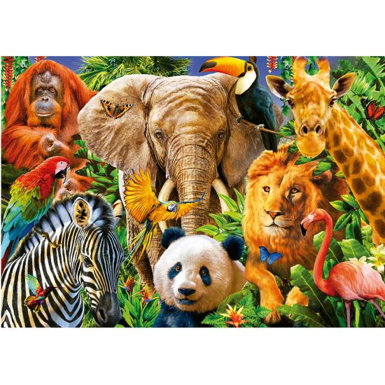 Puzzle Educa Colagem de Animais Selvagens de 500 Peças