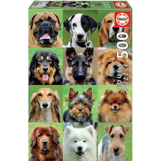 Puzzle Educa Colagem de Cachorros 500 Peças