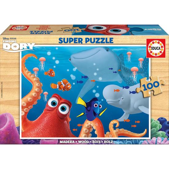 Puzzle de madeira Educa Procurando Dory 100 peças Puzzle de madeira Educa Procurando Dory 100 peças