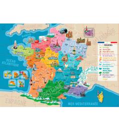 Puzzle Educa Departamentos de França de 150 Peças