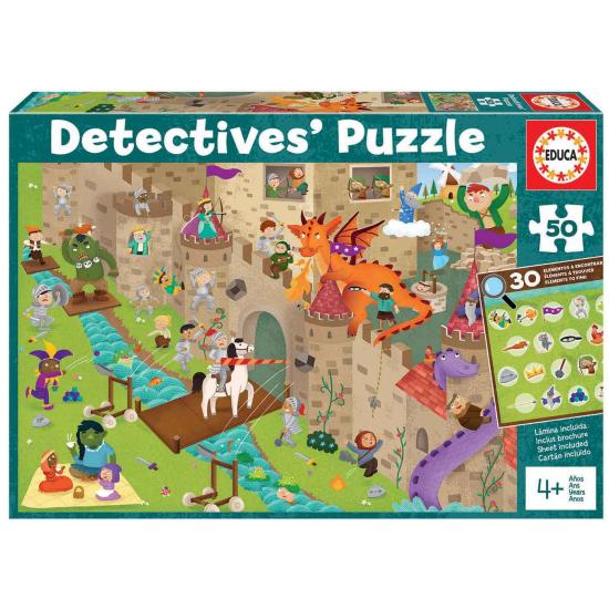 Puzzle Educa Detetives O Castelo de 50 Peças