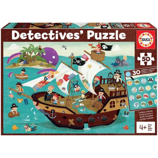Puzzle Educa Detectives Pirates XXL 50 peças