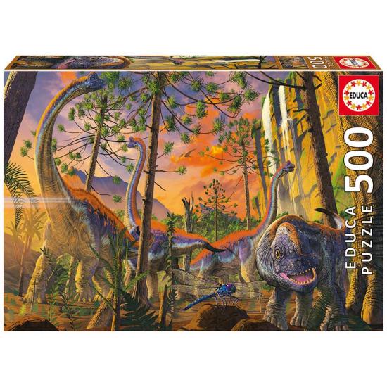 Puzzle Educa Curious Dinosaurs 500 Peças