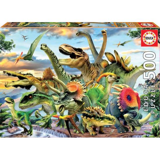 Puzzle Educa Dinossauros 500 Peças