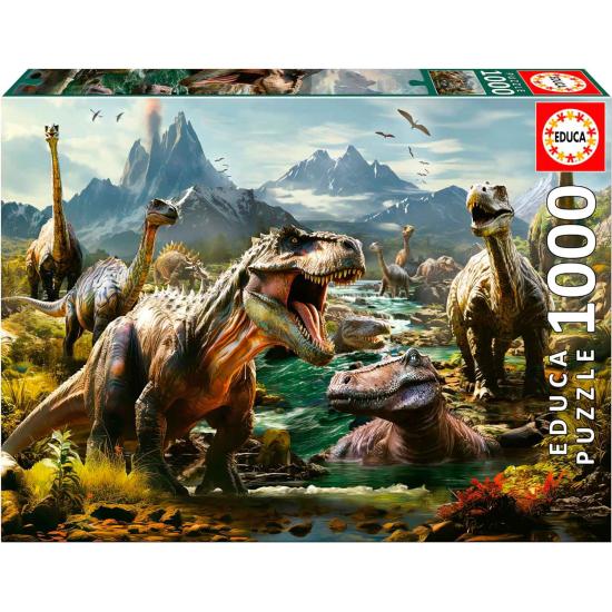 Puzzle Educa Dinossauros Ferozes de 1000 Peças Puzzle Educa Dinossauros Ferozes de 1000 Peças