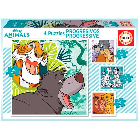 Puzzle progressivo Educa Disney Animals 2 12+16+20+25 peç