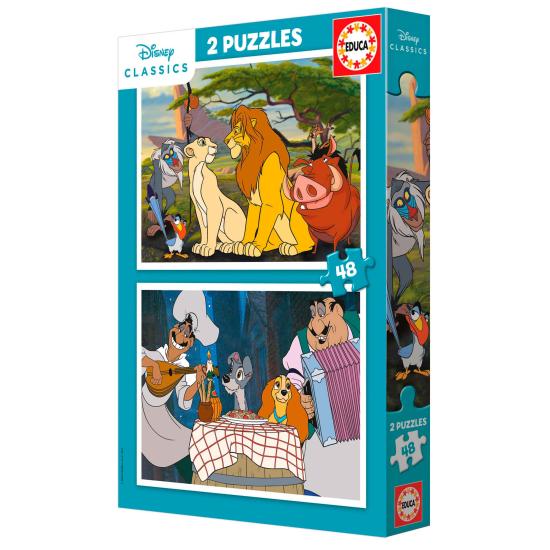 Puzzle Educa Disney Animals de 2 x 48 Peças