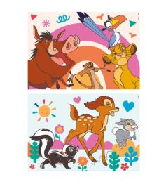 Puzzle Educa Disney Animals de 2x16 Pçs Madeira