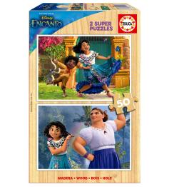 Puzzle Educa Disney Charm 2 x 50 peças madeira