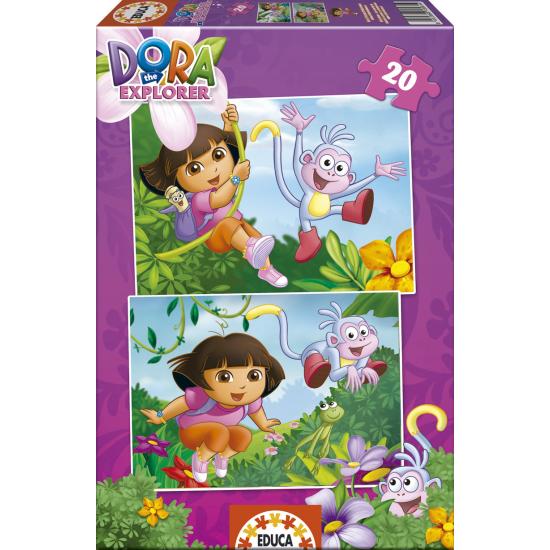 Puzzle Educa Dora a Exploradora 2 x 20 peças