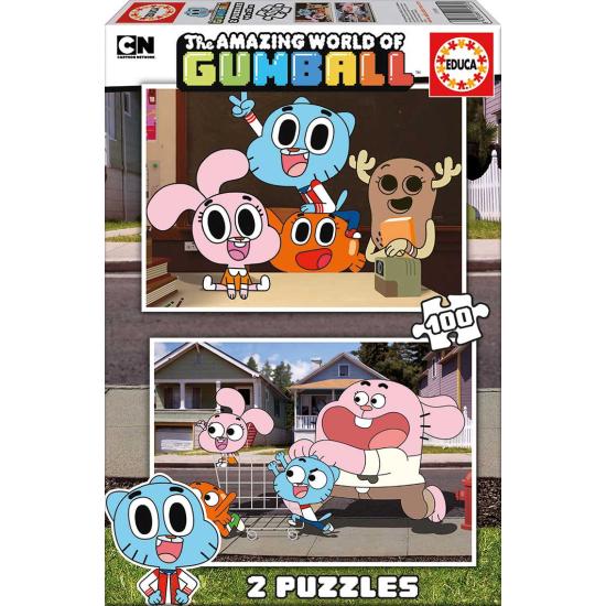 Puzzle Educa O Incrível Mundo Gumball 2 x 100 Peças