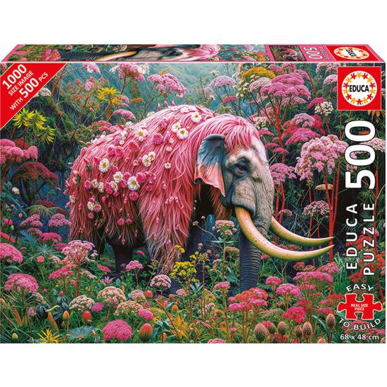Puzzle Educa de elefante floral XXL 500 peças