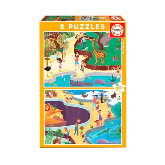 Puzzle Educa no zoológico 2 x 20 peças