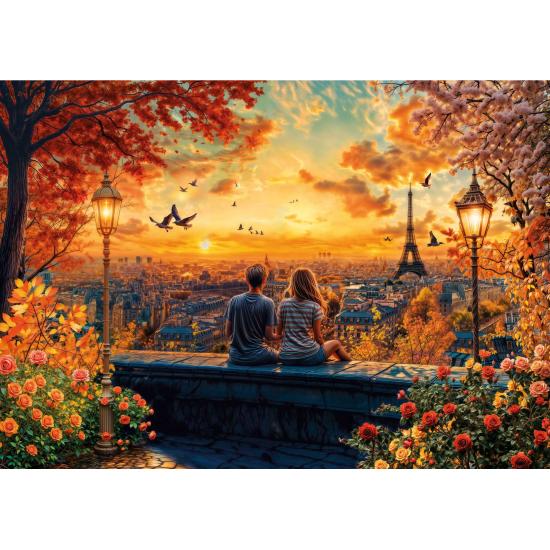 Puzzle Educa Amantes Em Paris de 1500 peças