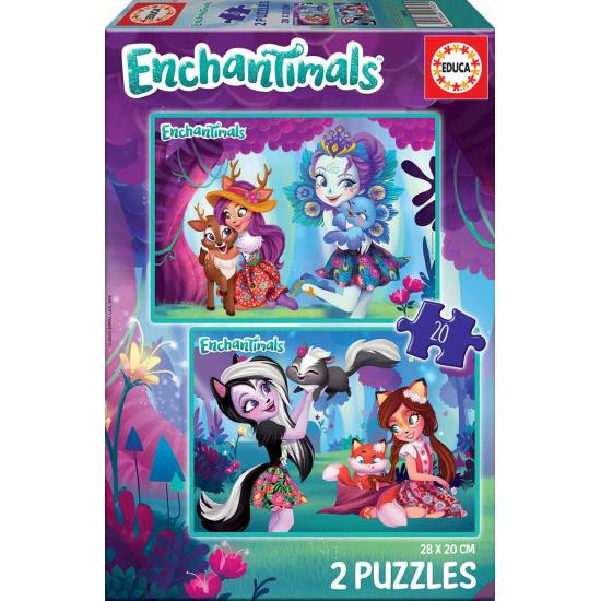 Puzzle Educa Enchantimals 2 x 20 peças