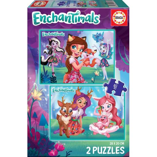 Puzzle Educa Enchantimals 2 x 48 peças