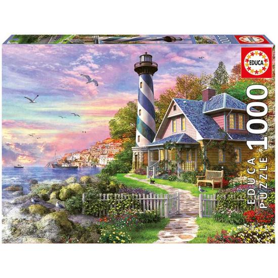 Puzzle Educa Lighthouse em Rock Bay 1000 Peças
