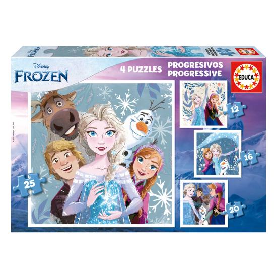 Puzzle Educa Frozen Progresivo 12+16+20+25 peças