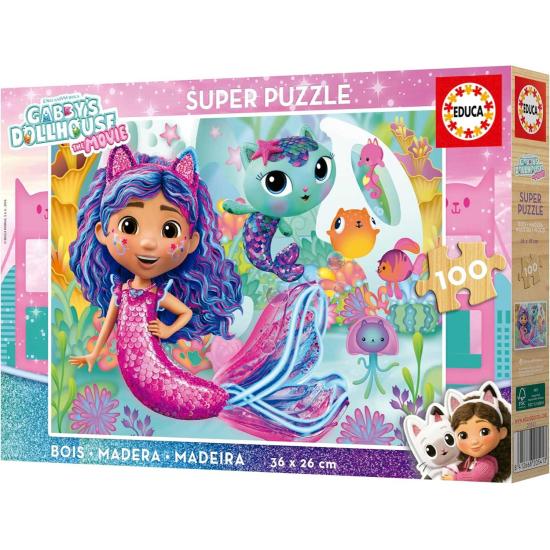 Puzzle Educa Gabby's Dollhouse de 100 Peças de Madeira