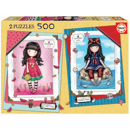 Puzzle Educa Gorjuss, Every Sumer + Little Fish 2 x 500 peças