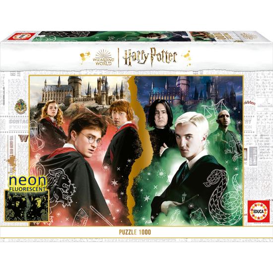 Puzzle Educa Harry Potter Duelo Efeito Neon 1000 Peças