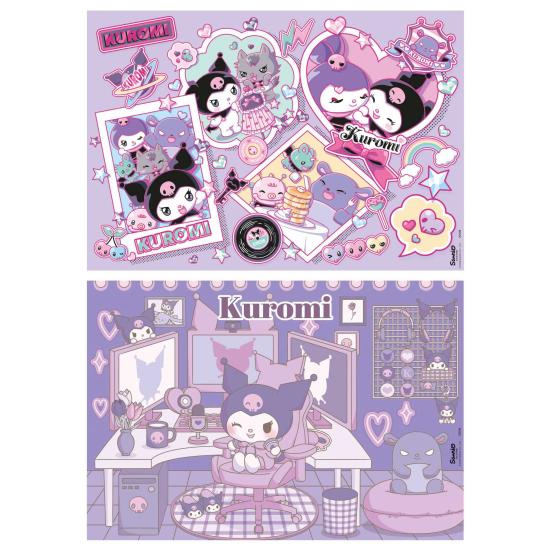 Puzzle Educa Hello Kitty Kuromi de 2 x 50 peças madeira