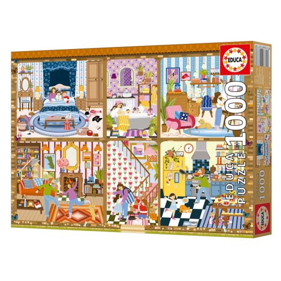Puzzle Educa Lar, doce lar 1000 Peças
