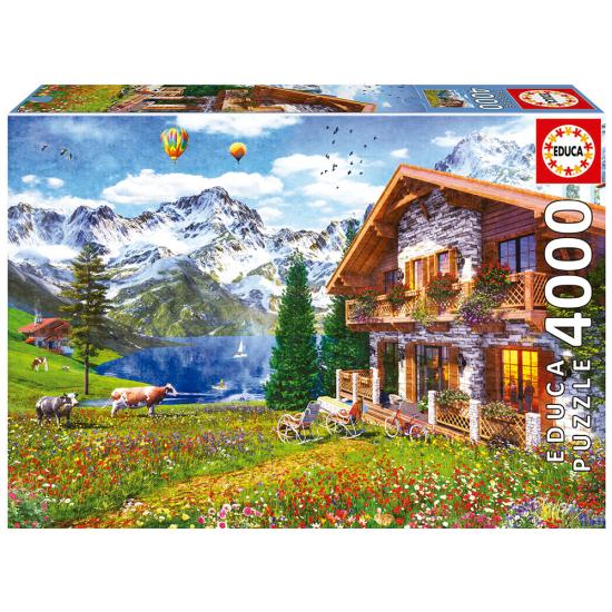 Puzzle Educa Casa nos Alpes de 4000 Peças