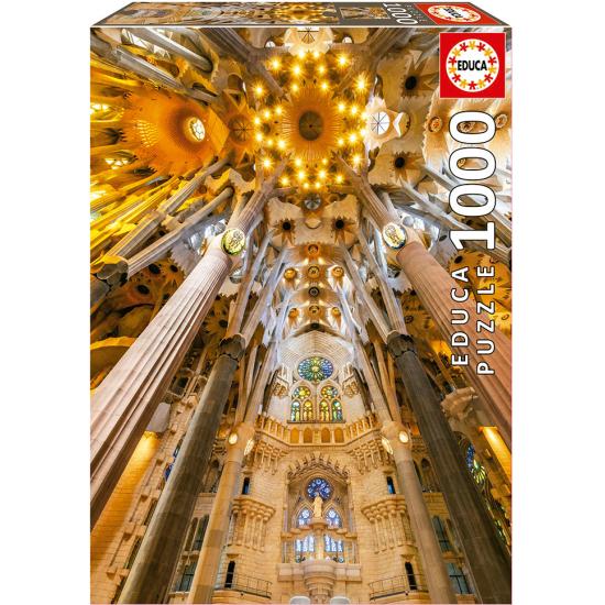 Puzzle Educa Interior da Sagrada Familia de 1000 Peças