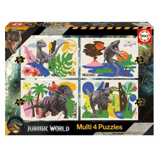 Puzzle Educa Jurassic World Multi Progressivo 50+80+100+150P