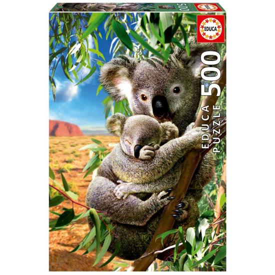 Puzzle Educa Koala com seu filhote de 500 peças