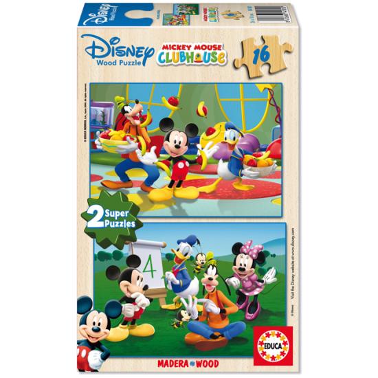 Puzzle Educa Mickey Mouse House 2 x 16 peças