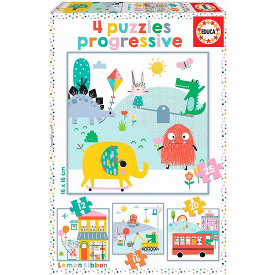 Puzzle progressivo Educa Lemon Ribbon 12+16+20+25 peças