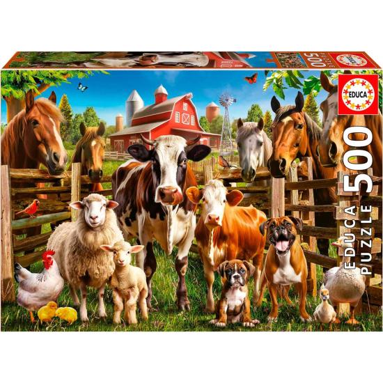 Puzzle Educa Os Malandros da Fazenda 500 Peças