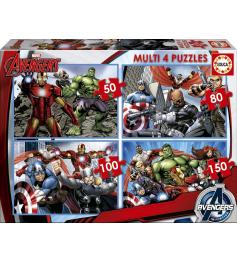 Puzzle Educativo Os Vingadores Multi Progressivo 50+80+100+150