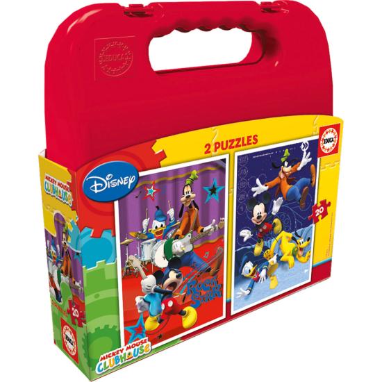 Puzzle Educa Mala Mickey Mouse 2 x 20 peças