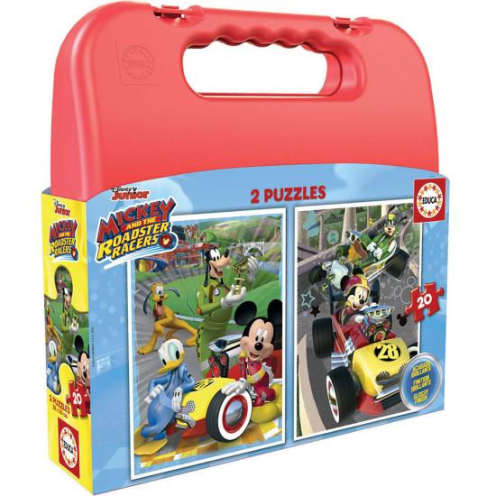 Puzzle Educa Mala Mickey e os Superpilotos 2 x 20 Peças