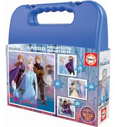 Mala Progressiva Puzzle Educacional Frozen 2