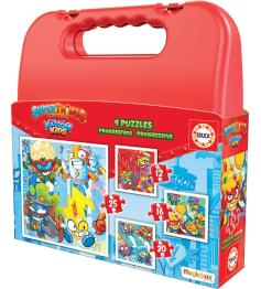 Puzzle Educa Suitcase Progressives Superthings 12-16-20-25