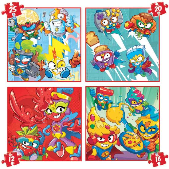 Puzzle Educa Suitcase Progressives Superthings 12-16-20-25