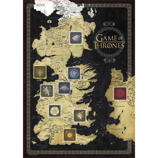 Puzzle Educa Mapa Game of Thrones 1000 Peças