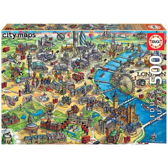 Puzzle Educa Mapa de Londres 500 Peças