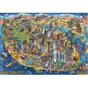 Puzzle Educa Mapa de Nova York 500 Peças