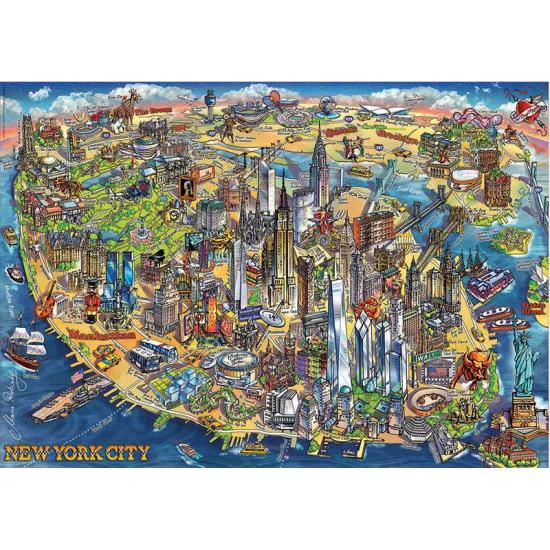 Puzzle Educa Mapa de Nova York 500 Peças Puzzle Educa Mapa de Nova York 500 Peças