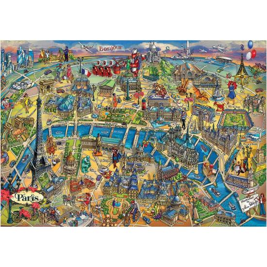 Puzzle Educa Mapa de Paris 500 Peças