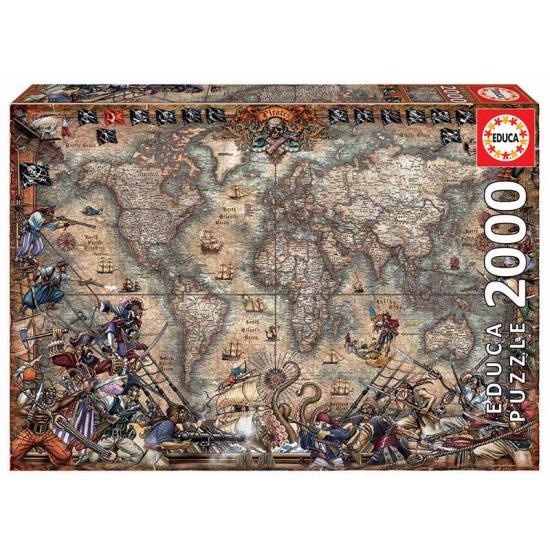 Puzzle Educa Pirates Map 2000 Peças