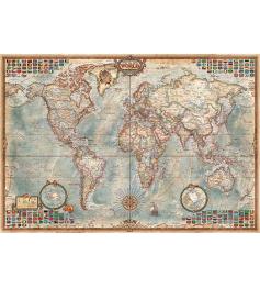 Puzzle Mapa Político Educa (Peças Miniaturas) 1000 Peças