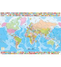 Puzzle de mapa do mundo político Educa 1500 peças