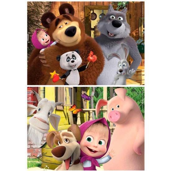 Puzzle Educa Masha e Michka 2 x 48 peças