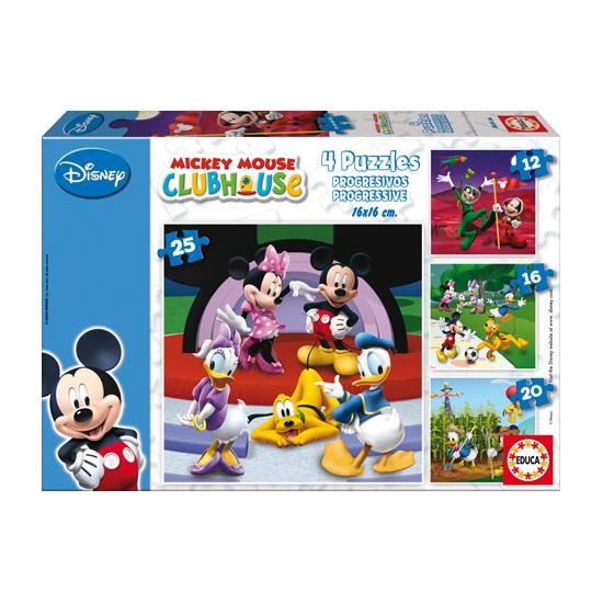 Puzzle progressivo Educa Mickey Mouse 12+16+20+25 peças